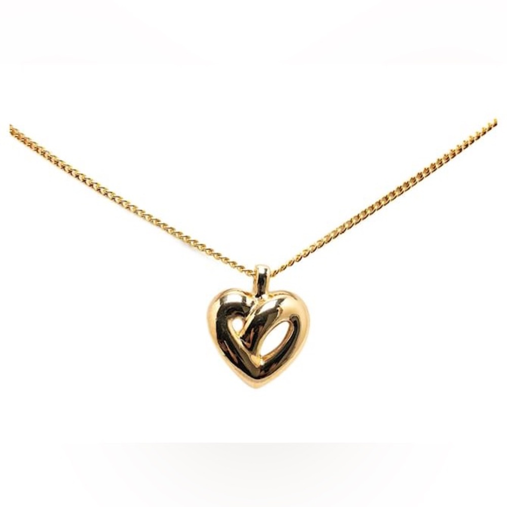 Dior Gold Heart Pendant Necklace